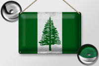 Blechschild Flagge Norfolkinsel 30x20cm Flag Vintage