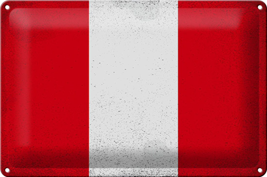 Flaggenfritze Peru Flagge – 30 X 45 Cm, Polyester, Beidseitig Bedruckt