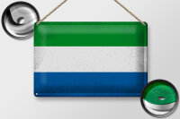 Blechschild Flagge Sierra Leone 30x20cm Flag Vintage