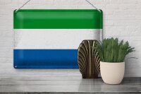 Blechschild Flagge Sierra Leone 30x20cm Flag Vintage