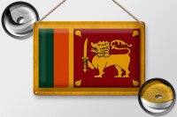 Blechschild Flagge Sri Lanka 30x20cm Flag Sri Lanka Vintage