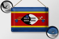 Blechschild Flagge Swasiland 30x20cm Flag Eswatini Vintage