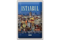 Blechschild Reise 20x30cm Istanbul Turkey City Guide