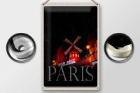 Blechschild Reise 20x30cm Moulin Rouge Paris Varieté