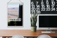 Blechschild Reise 20x30cm Normandie France Meer Sand Poster