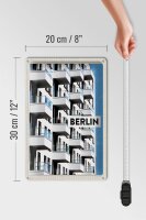 Blechschild Reise 20x30cm Berlin Deutschland Neu Gebäude Trip