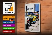 Blechschild Reise 20x30cm Berlin Deutschland Oldtimer