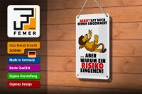 Blechschild Spruch 12x18cm Arbeit hat noch keinen umgebracht