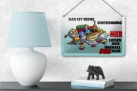 Blechschild Spruch 18x12cm Keine Unordnung überall Ideen