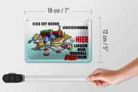 Blechschild Spruch 18x12cm Keine Unordnung überall Ideen