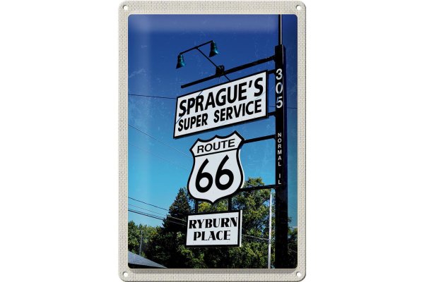 Blechschild Reise 20x30cm USA Amerika Los Angeles Route 66