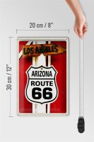 Blechschild Reise 20x30cm USA Los Angeles Arizona Route 66 Urlaub