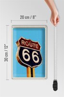 Blechschild Reise 20x30cm Amerika Route 66 Tankstelle Straße