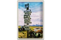 Blechschild Reise 20x30cm Amerika USA Route 66 Oldtimer Gebirge