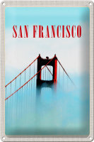 Blechschild Reise 20x30cm San Francisco Brücke...