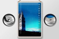Blechschild Reise 20x30cm San Francisco Californien Uhr Turm