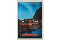 Blechschild Reise 20x30cm Skandinavien Urlaub Meer Gebirge