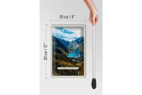 Blechschild Reise 20x30cm Skandinavien Natur Meer Gebirge Schiff