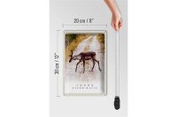 Blechschild Reise 20x30cm Skandinavien Hirsch Natur Weg Urlaub