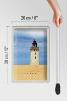Blechschild Reise 20x30cm Skandinavien Turm Natur Urlaub Trip