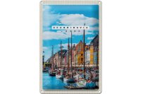 Blechschild Reise 20x30cm Skandinavien Schiffstour Urlaub Meer