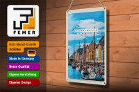 Blechschild Reise 20x30cm Skandinavien Schiffstour Urlaub Meer