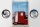 Blechschild Reise 20x30cm Skandinavien Meer Stromly rotes Haus