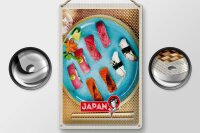 Blechschild Reise 20x30cm Japan Asien Fisch Sushi Gerichte Alge
