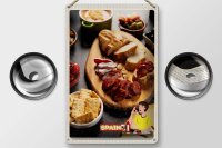 Blechschild Reise 20x30cm Spanien Wurst Oliven Tomaten Gericht