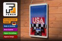 Blechschild Reise 20x30cm Amerika Diner Restaurant Fast Food