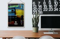 Blechschild Reise 20x30cm Amerika Oldtimer USA gelb Urlaub