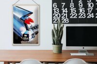 Blechschild Reise 20x30cm Amerika Oldtimer Lichter weiß