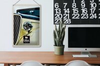 Blechschild Reise 20x30cm Amerika Oldtimer beige Lampe Urlaub