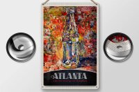 Blechschild Reise 20x30cm Atlanta Amerika Gemälde