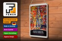 Blechschild Reise 20x30cm Atlanta Amerika Gemälde