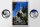 Blechschild Reise 20x30cm Belarus Europa Architektur blau beige in sign