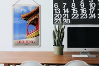 Blechschild Reise 20x30cm Beijing China Haus bunt traditionell