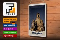 Blechschild Reise 20x30cm Dresden Kunst Mittelalter Architektur