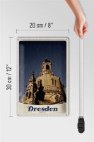 Blechschild Reise 20x30cm Dresden Kunst Mittelalter Architektur