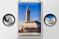 Blechschild Reise 20x30cm Casablanca Marokko Architektur Afrika