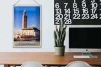 Blechschild Reise 20x30cm Casablanca Marokko Architektur Afrika