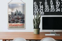 Blechschild Reise 20x30cm Frankfurt Stadt Hochhäuser Altstadt