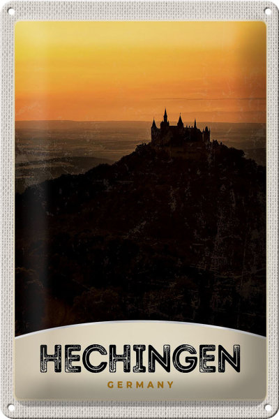 Blechschild Reise 20x30cm Hechingen Burg Hohenzoller Urlaub
