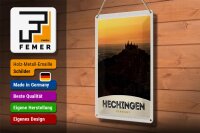 Blechschild Reise 20x30cm Hechingen Burg Hohenzoller Urlaub