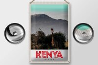 Blechschild Reise 20x30cm Kenia Ostafrika Giraffe Wildnis Natur