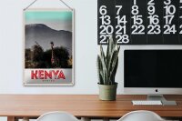 Blechschild Reise 20x30cm Kenia Ostafrika Giraffe Wildnis Natur