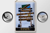 Blechschild Reise 20x30cm Kenia Afrika Mount Kilimanjaro 5895 M