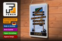 Blechschild Reise 20x30cm Kenia Afrika Mount Kilimanjaro 5895 M