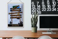 Blechschild Reise 20x30cm Kenia Afrika Mount Kilimanjaro 5895 M