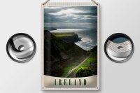 Blechschild Reise 20x30cm Irland Europa Wiese Gebirge Meer Natur